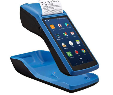 Máy quét hệ thống Android Barway Màn hình cảm ứng Máy đầu cuối Pos cầm tay có máy in