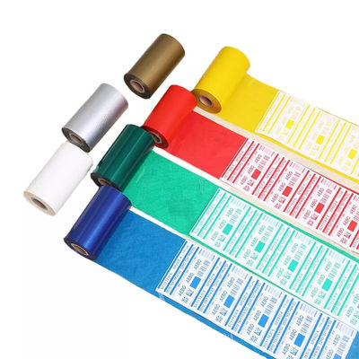 Barway chuyển nhiệt Blue/Green/Red/White/Gold/Silver Wax Ribbon cho máy in nhãn mã vạch